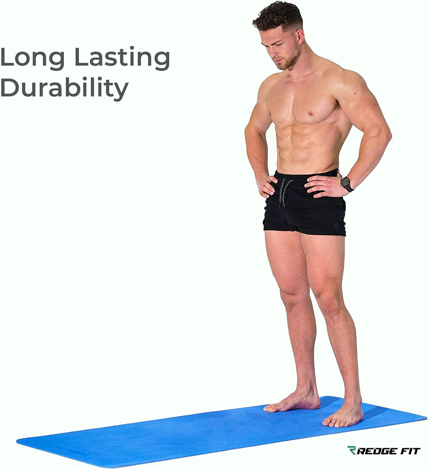™ Double Sided Workout Mat with Carrying Straps Premium TPE Eco Friendly Double Layer Material Multifunctional Use Yoga, Pilates, Fitness, Workout, Home Gym Floor Exercise